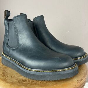 Unmarked  NWOT Mens Black Leather Chelsea Boots - New - Size 8 1/2”